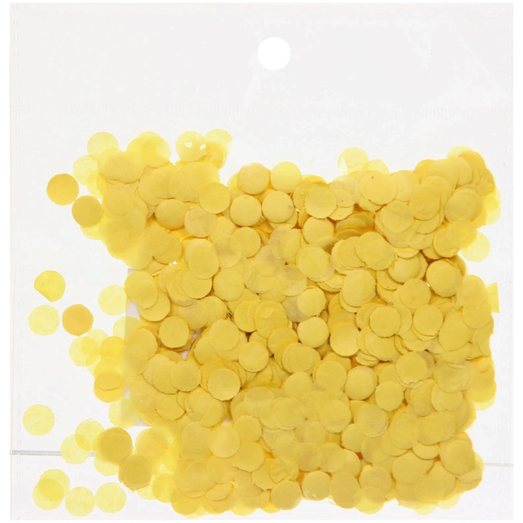 Цена за 5шт. Конфетти "Круги желтые" 10 г, бумага