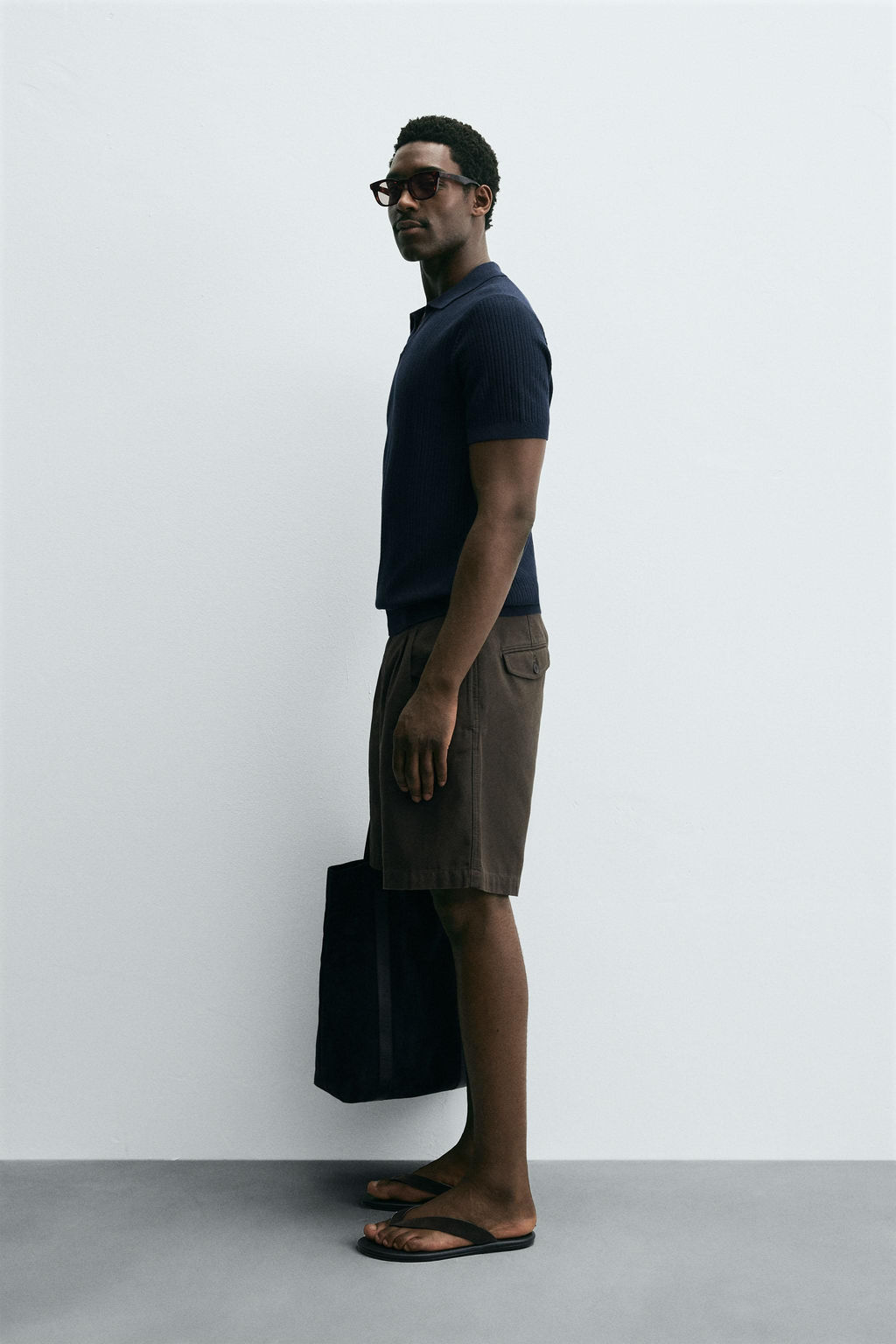 RIB KNIT POLO SHIRT - Zara фото 4