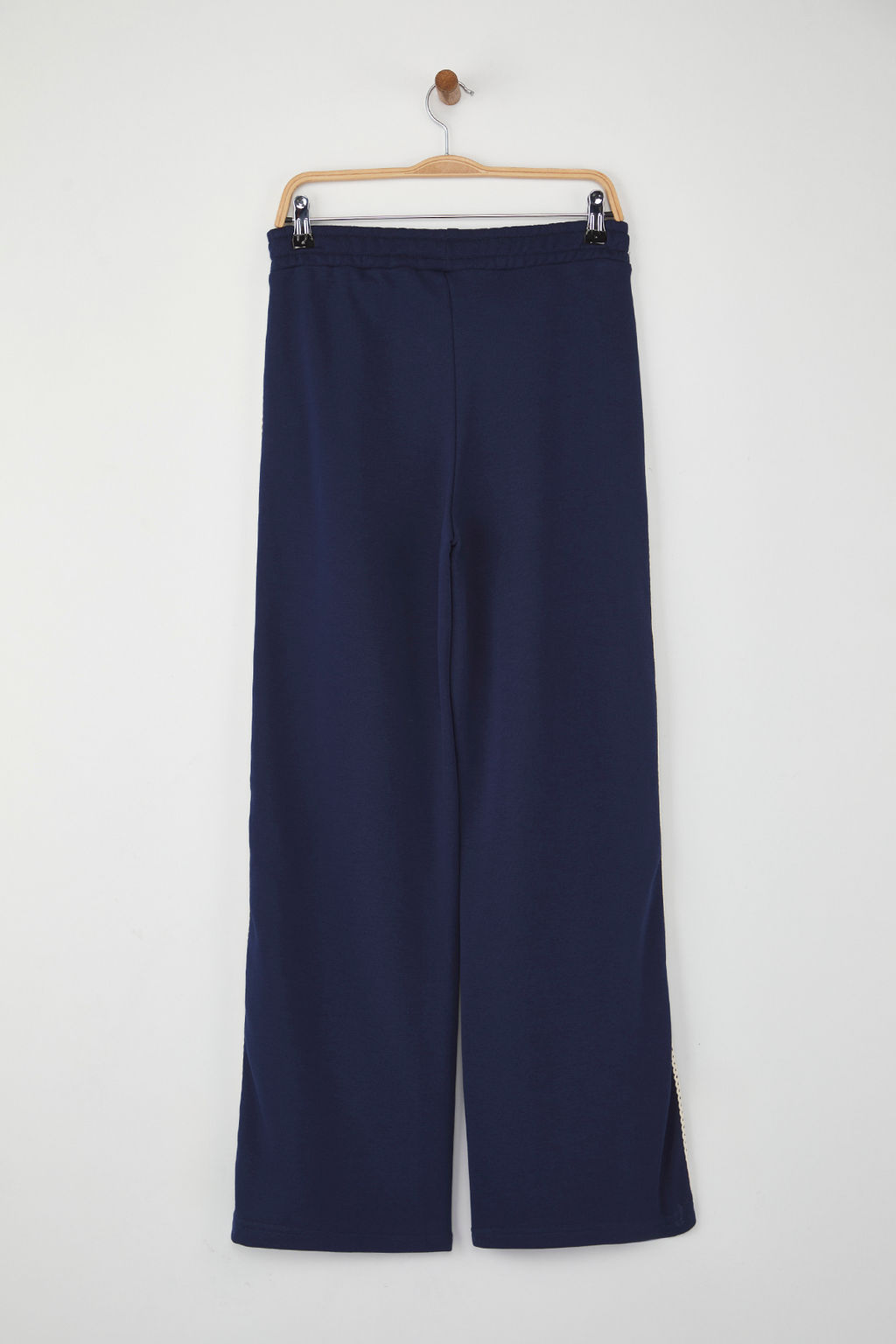 Lacivert Wide Leg/Genis Paca Brode Serit Detayl? Kal?n Orme Esofman Alt? TWOAW26EA00002