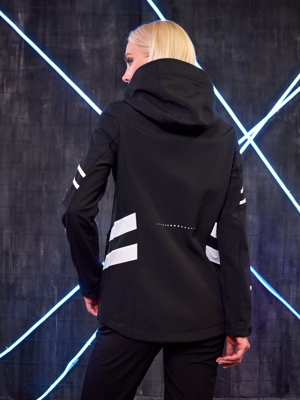 Женская мембранная куртка виндстоппер на флисе Azimuth Заря 124/23982_704 Черный  фото 18