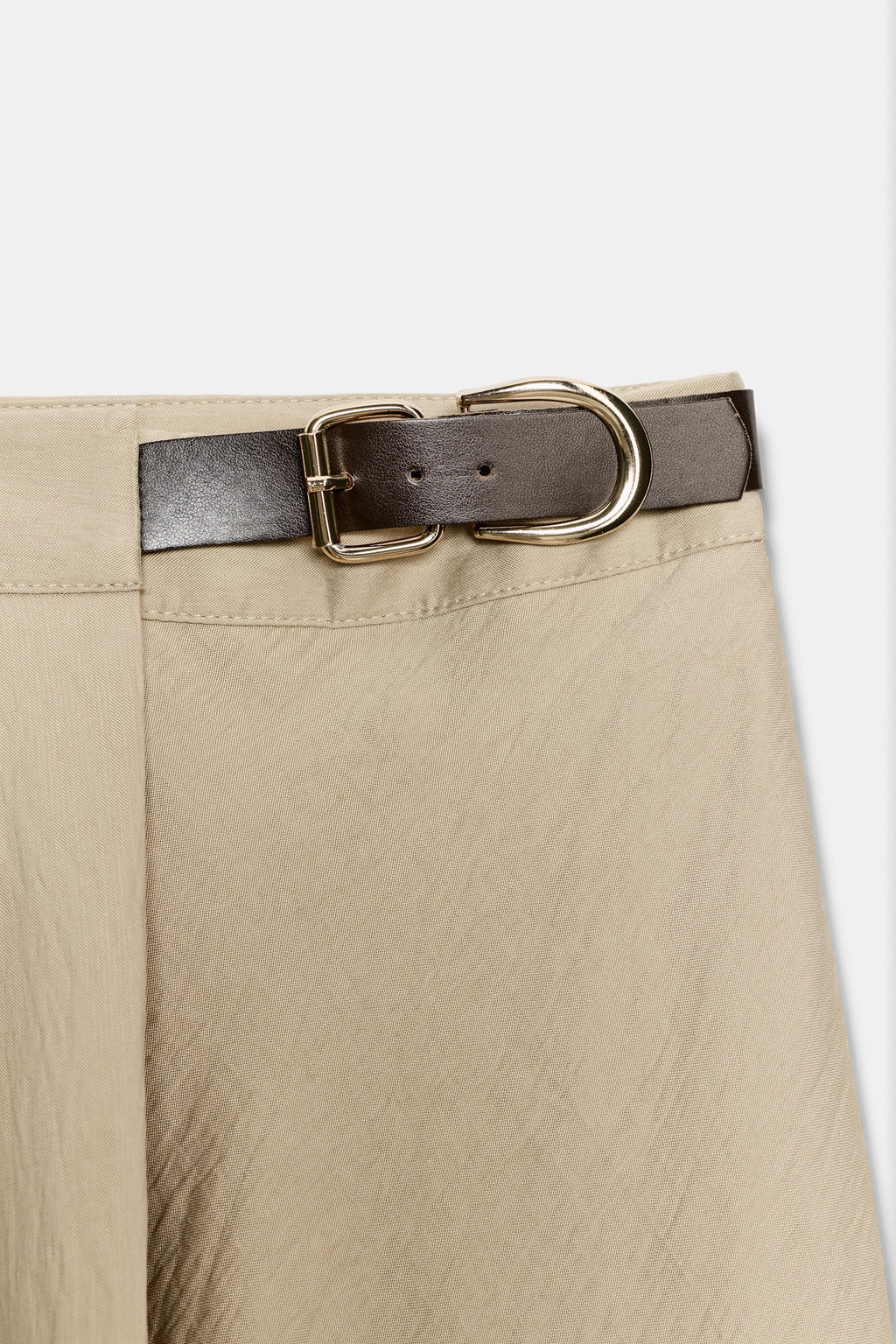FALDA MIDI HEBILLA / Camel medio - Zara фото 6