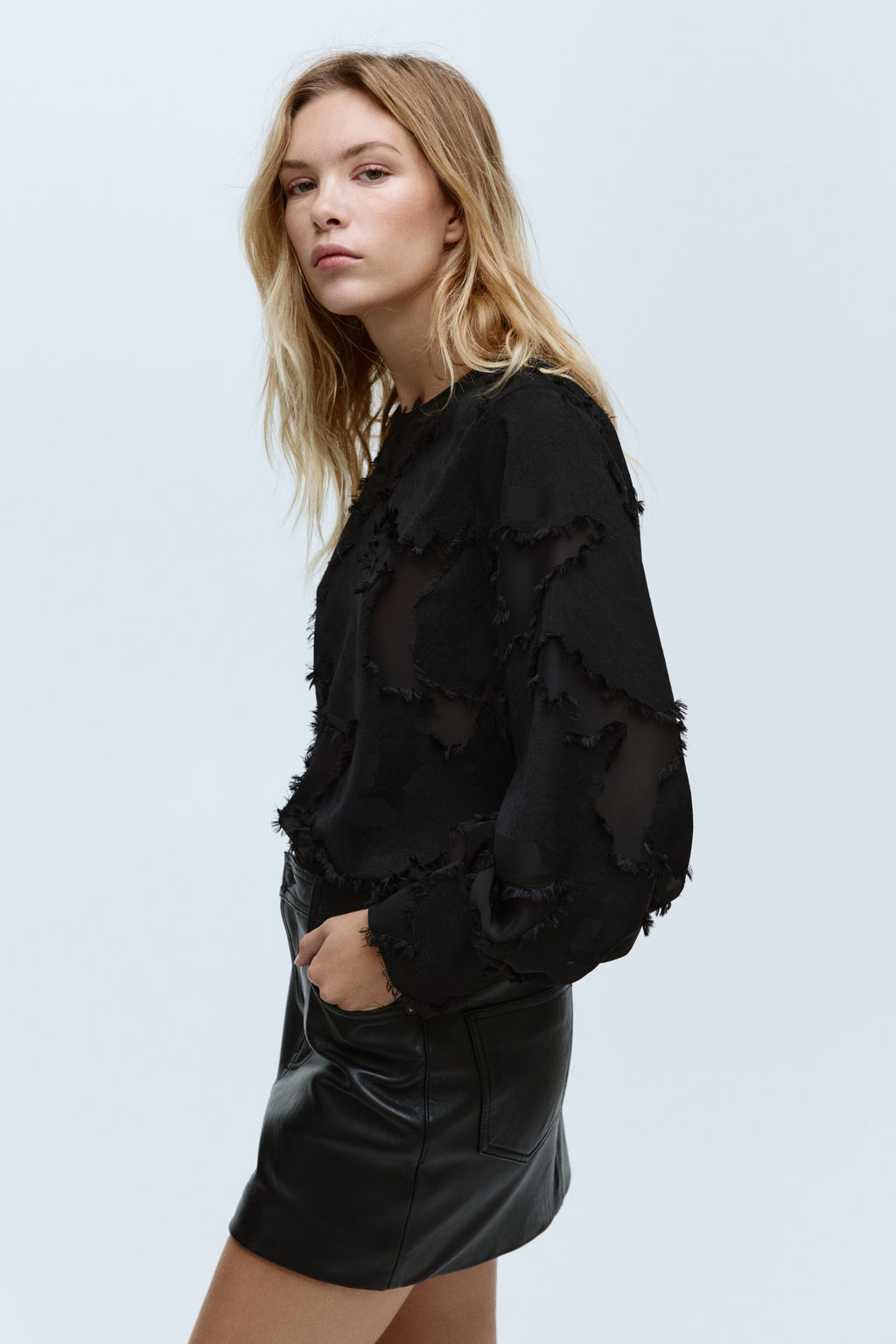 Blusa en tejido jacquard - H&m фото 4