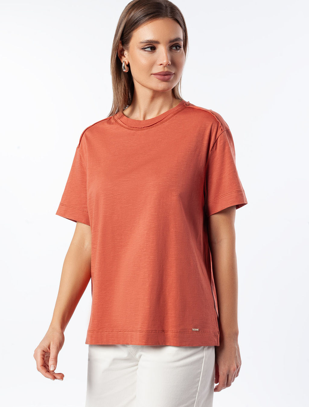 VILATTE / Футболка из фактурного полотна из 100% хлопка  фото 5