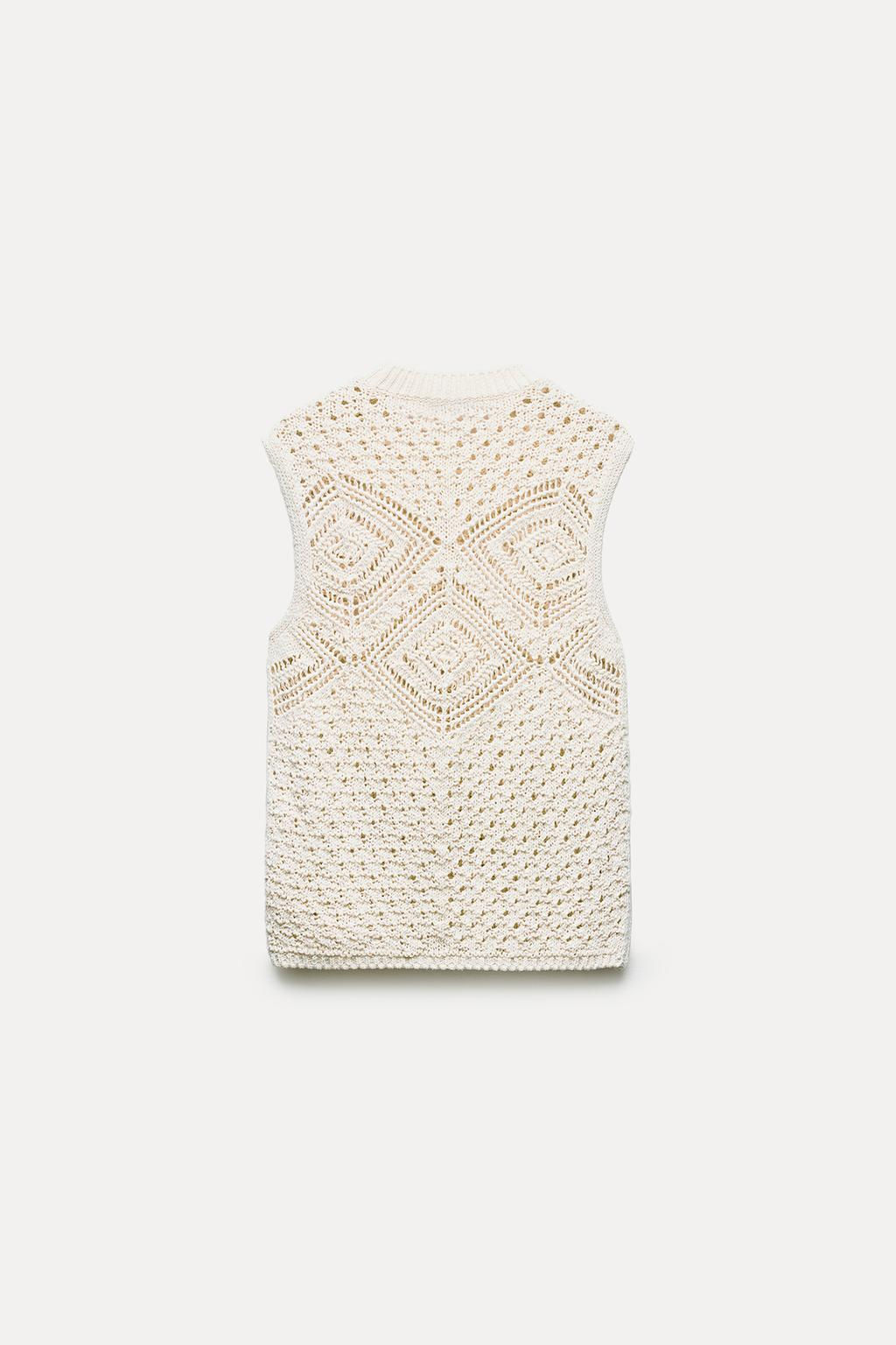 POINTELLE KNIT SLEEVELESS TOP - Zara фото 7