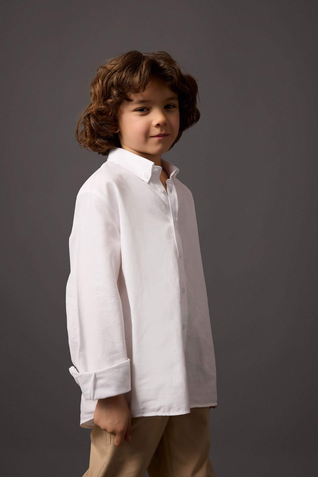 Erkek Cocuk Oxford Basic Uzun Kollu Gomlek - Defacto фото 2