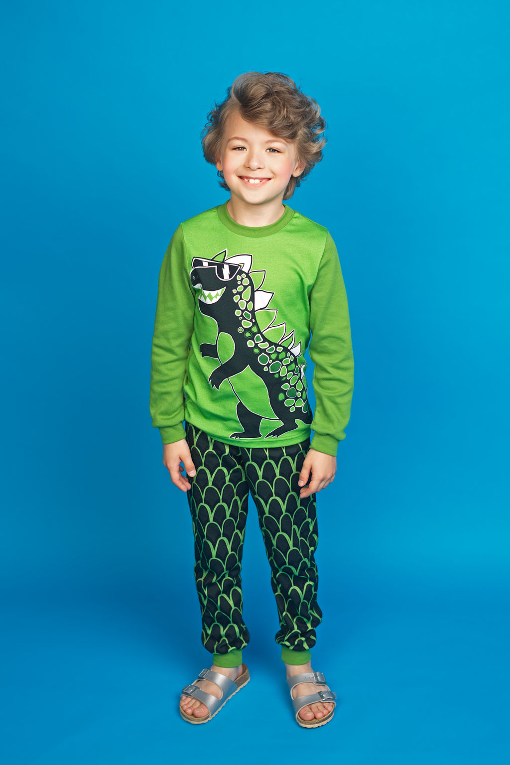 Пижама "Динозавр",зеленый