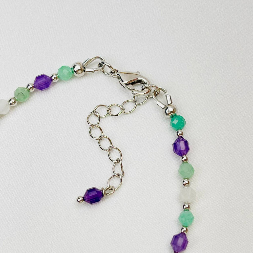 Браслет для Близнеца из Аметиста,Берилла и Лунного камня - Радуга самоцветов фото 3
