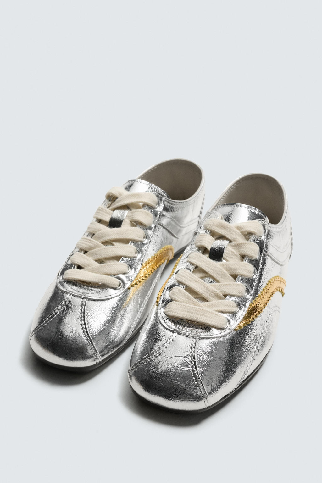 METALLIC LEATHER TRAINERS HARRY LAMBERT FOR ZARA X DISNEY  фото 3