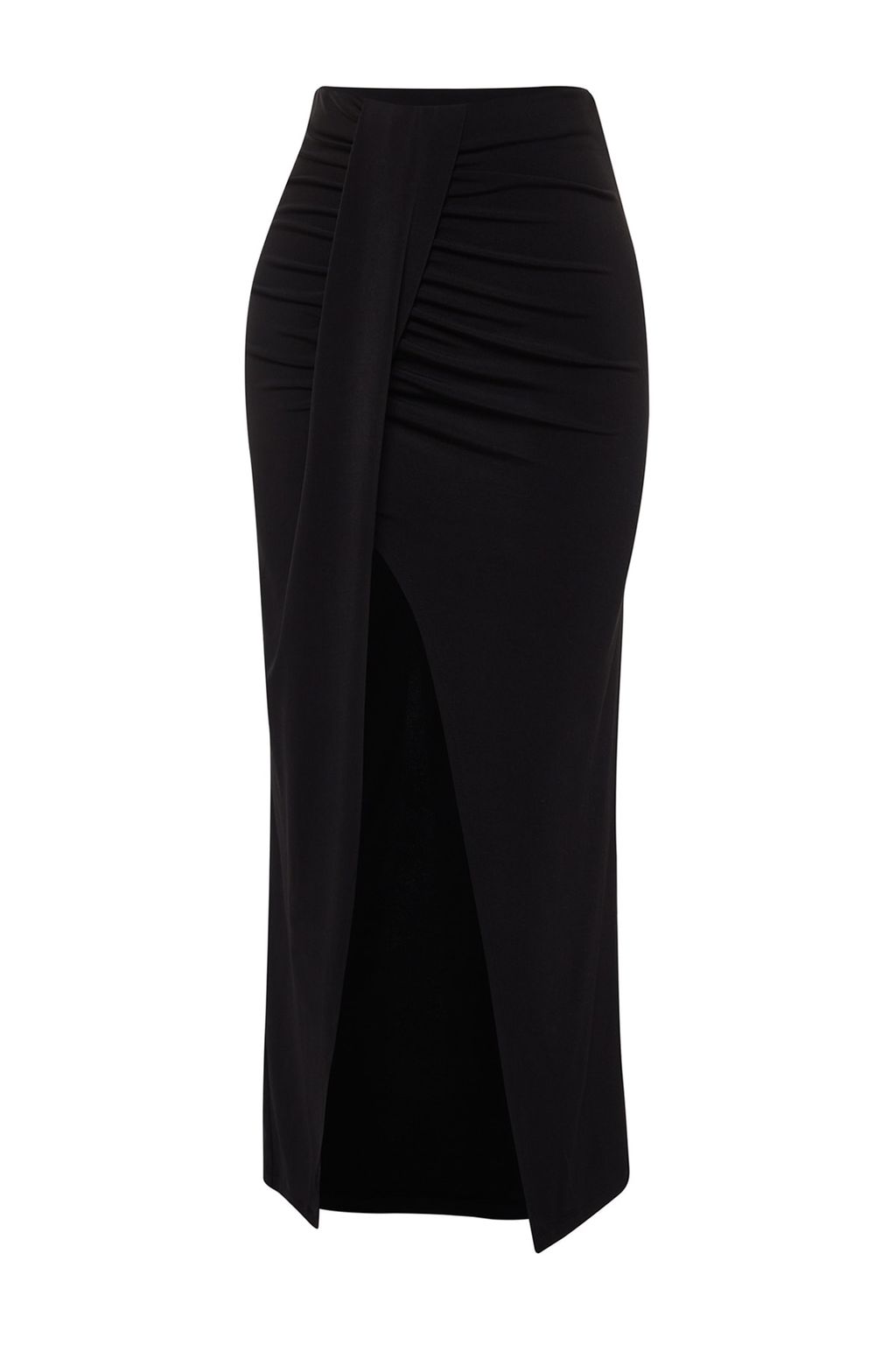 Plaj Giyim Siyah Dokuma Maxi Etek TBESS23ET00021