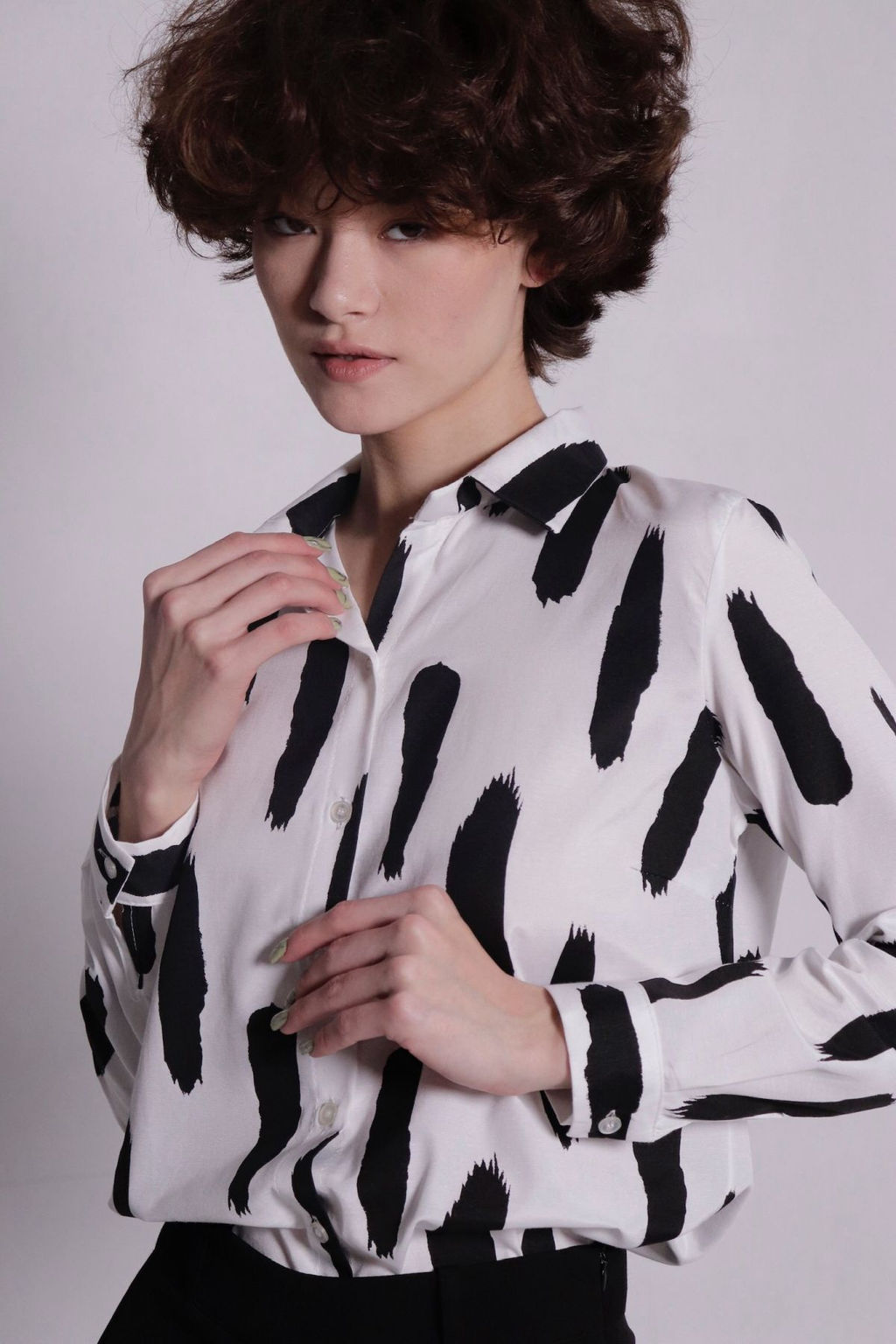 Рубашка чёрно-белая - Martichelli фото 3