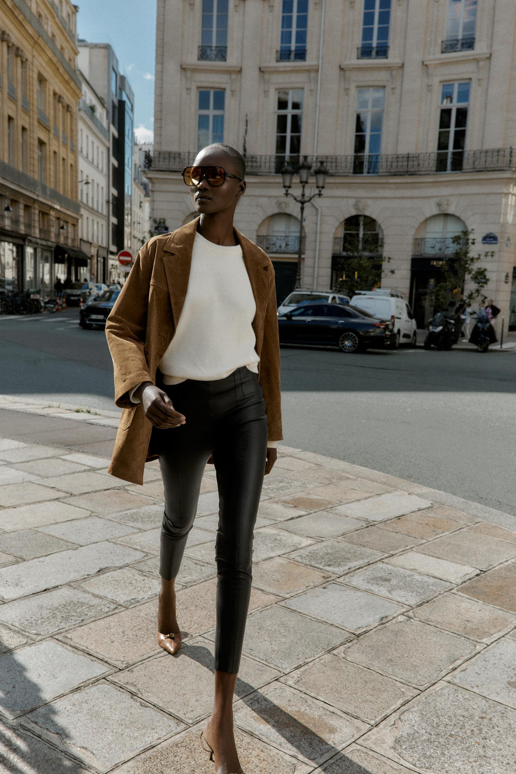 HIGH-WAIST FAUX LEATHER LEGGINGS