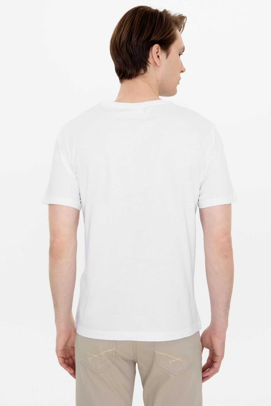 U. S. Polo Assn Мужская белая футболка с круглым вырезом - U.s. polo assn фото 5