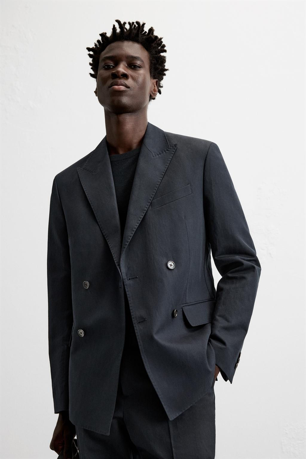 LINEN - COTTON SUIT TROUSERS - Zara фото 5
