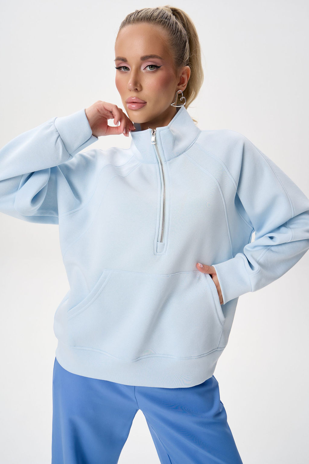 Свитшот Деми (голубой) - Эльза фото 12