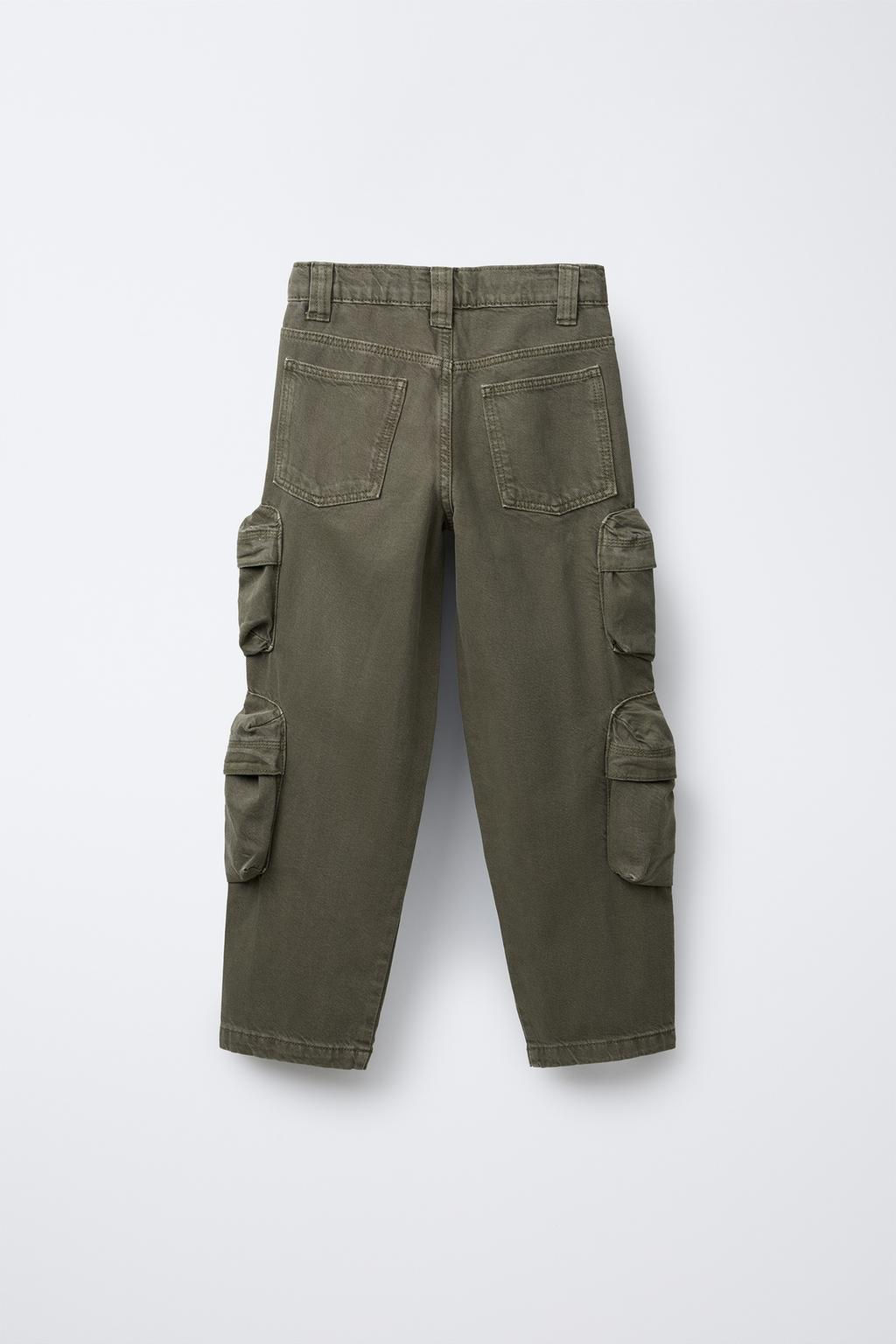 WIDE-LEG MULTICARGO TROUSERS - Zara фото 12