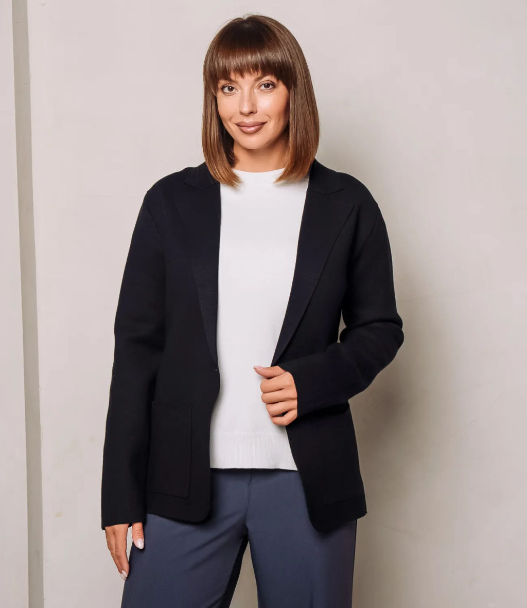 Кардиган #КТ073, чёрный