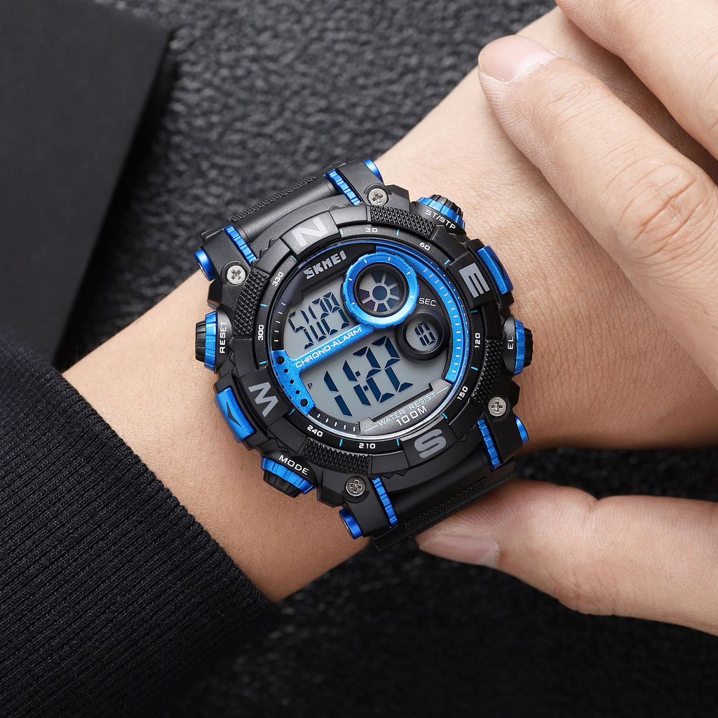 Часы наручные Skmei мужские электронные спортивные водонепроницаемые 1887blue