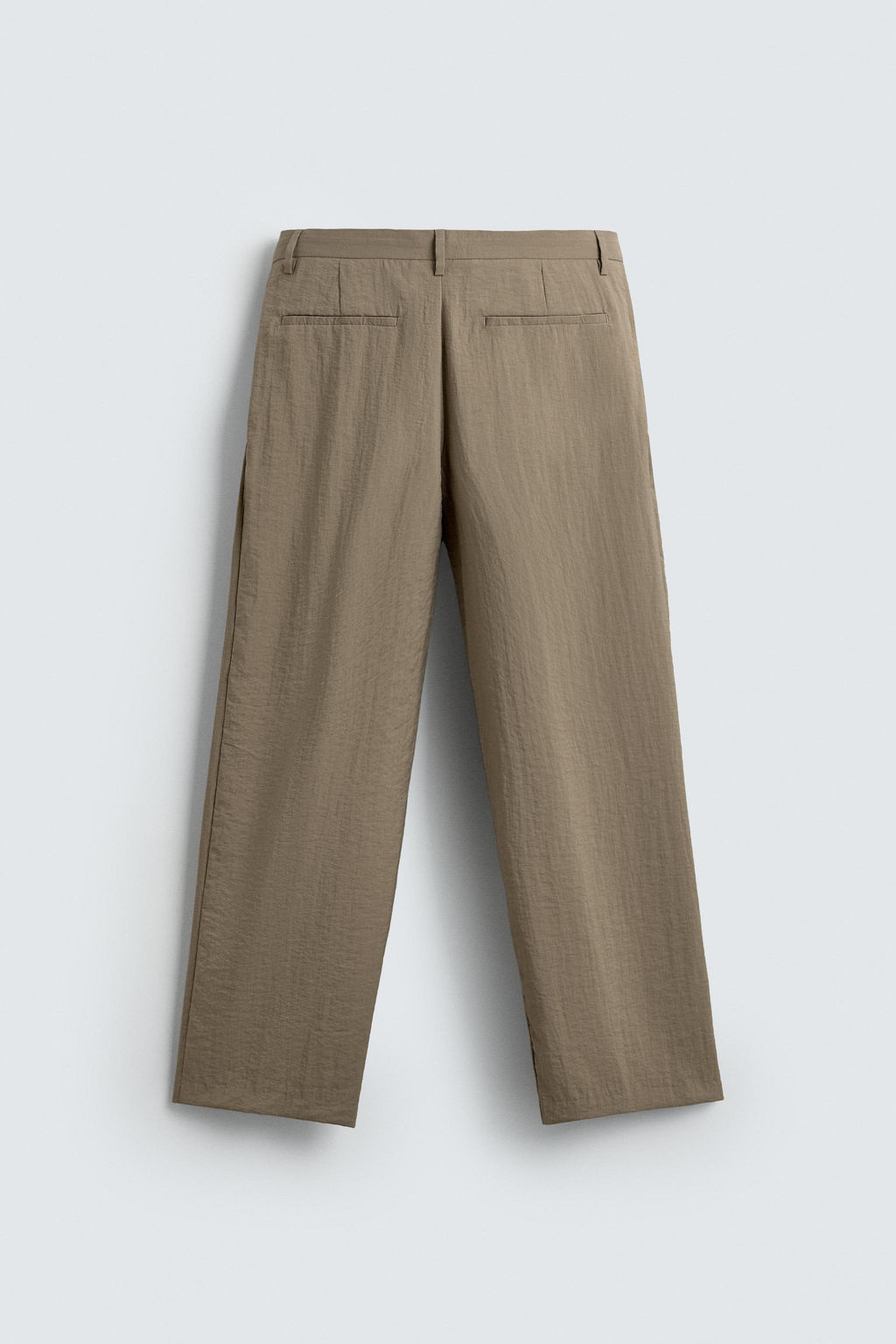 PANTAL?N FLUIDO RELAXED FIT EFECTO ARRUGADO / Beige - Zara фото 8