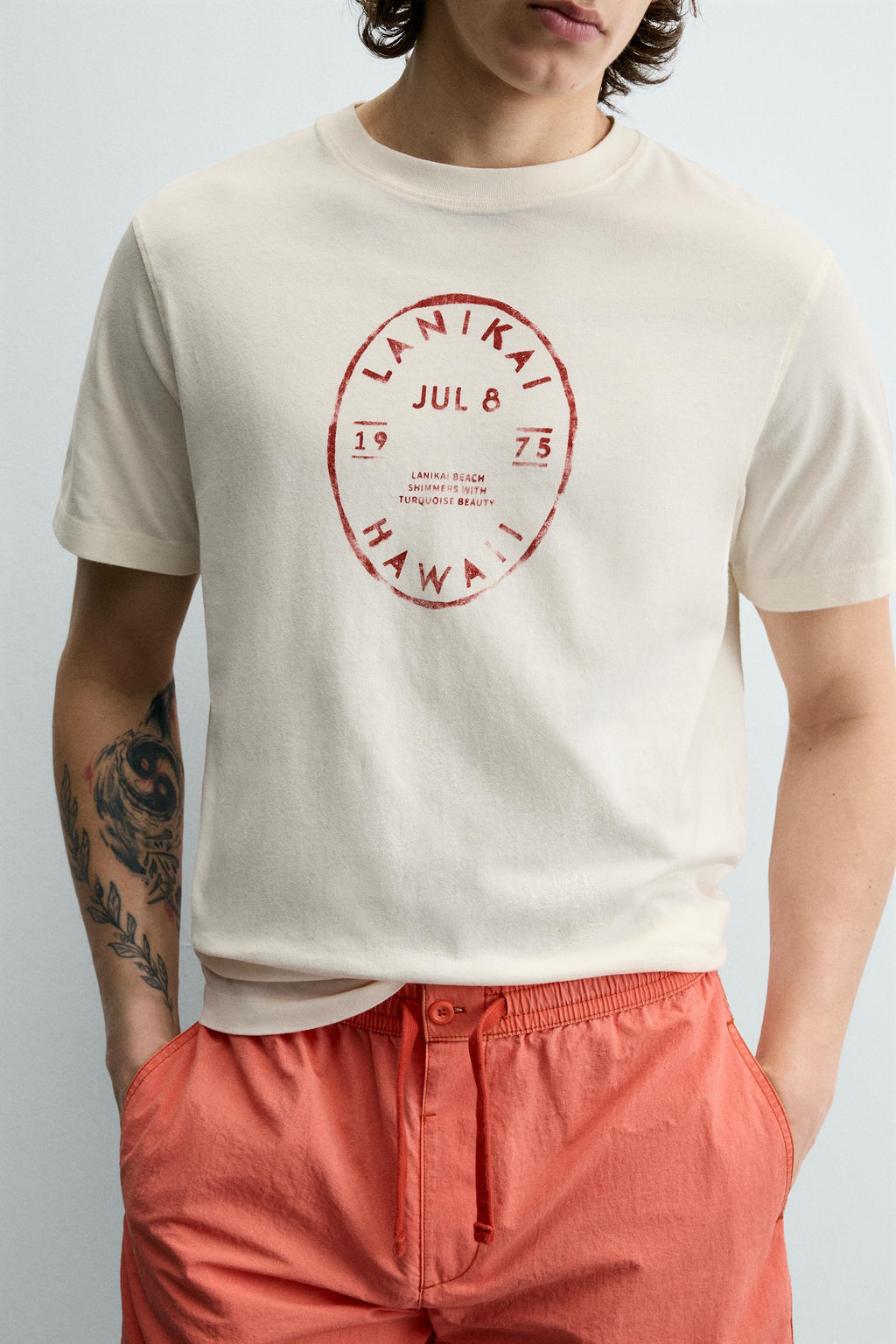 CAMISETA GR?FICO HAWAII / Crudo - Zara фото 5