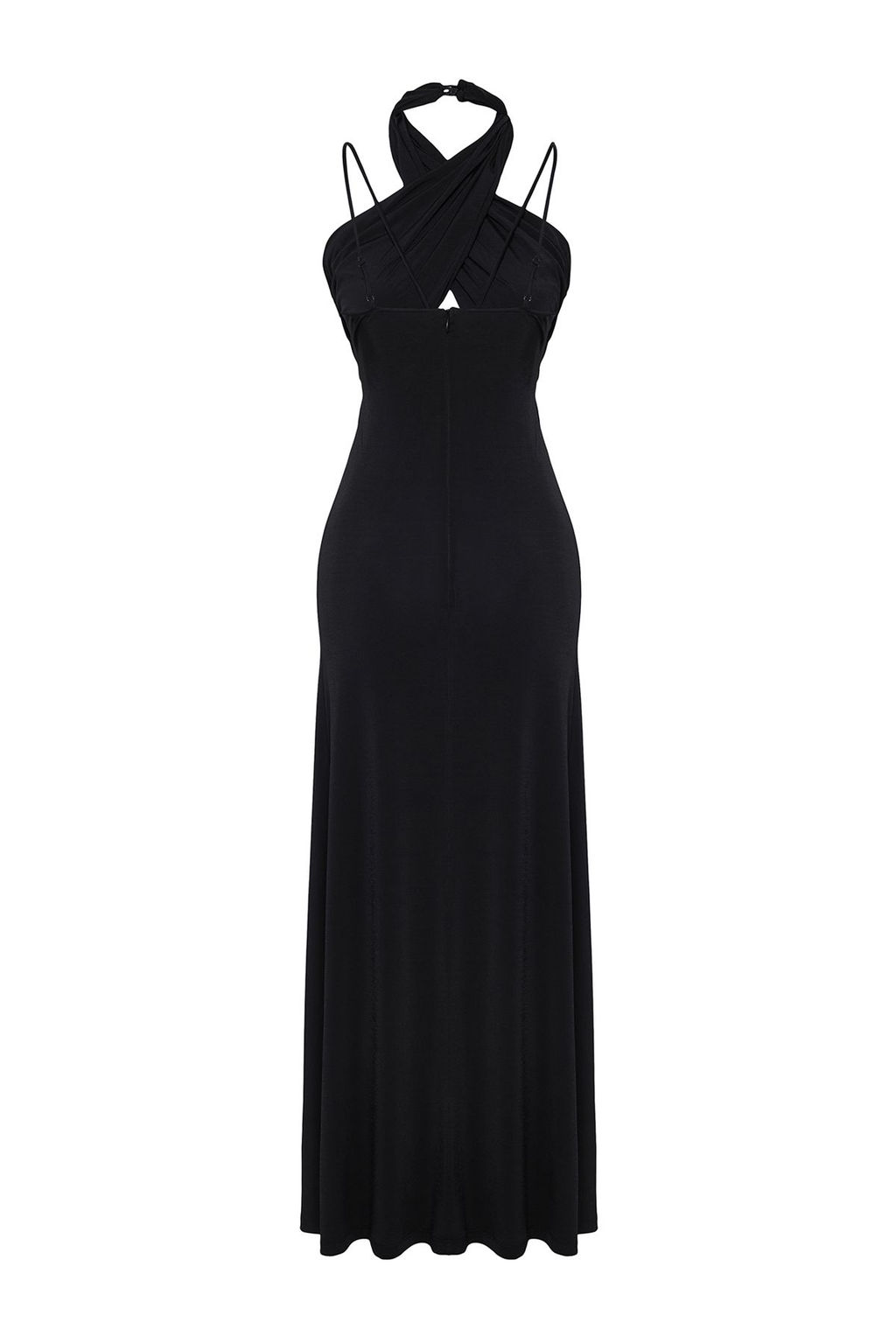 TRENDYOLMILLA Siyah Cut Out/Pencere Detayl? Orme Elbise TPRSS25EL00020  фото 9