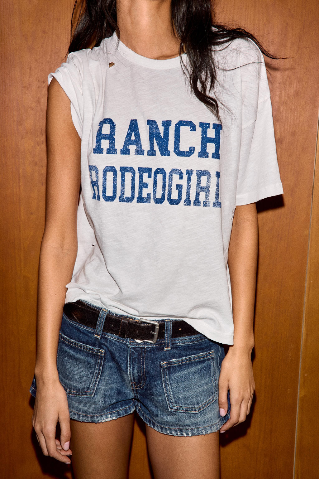CAMISETA OVERSIZE ROTOS TEXTO / Blanco roto - Zara фото 3