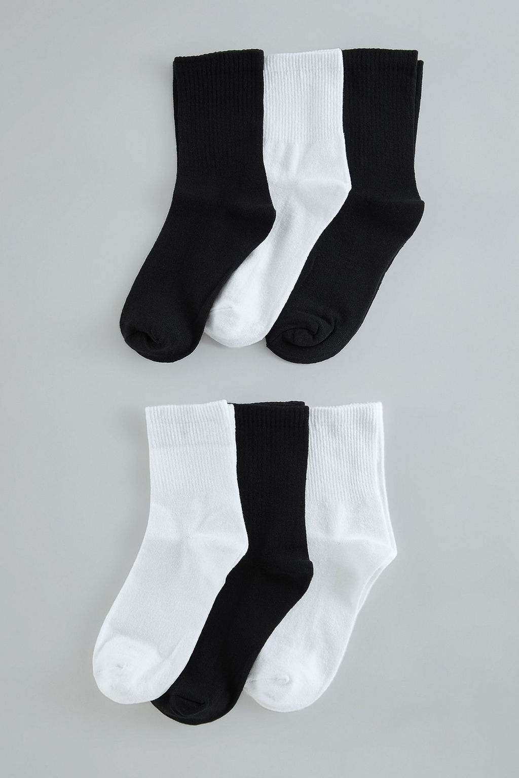 Beyaz Unisex 6l? Pamuklu Kolej-Tenis-Orta Boy Corap TEDAW25CO00007