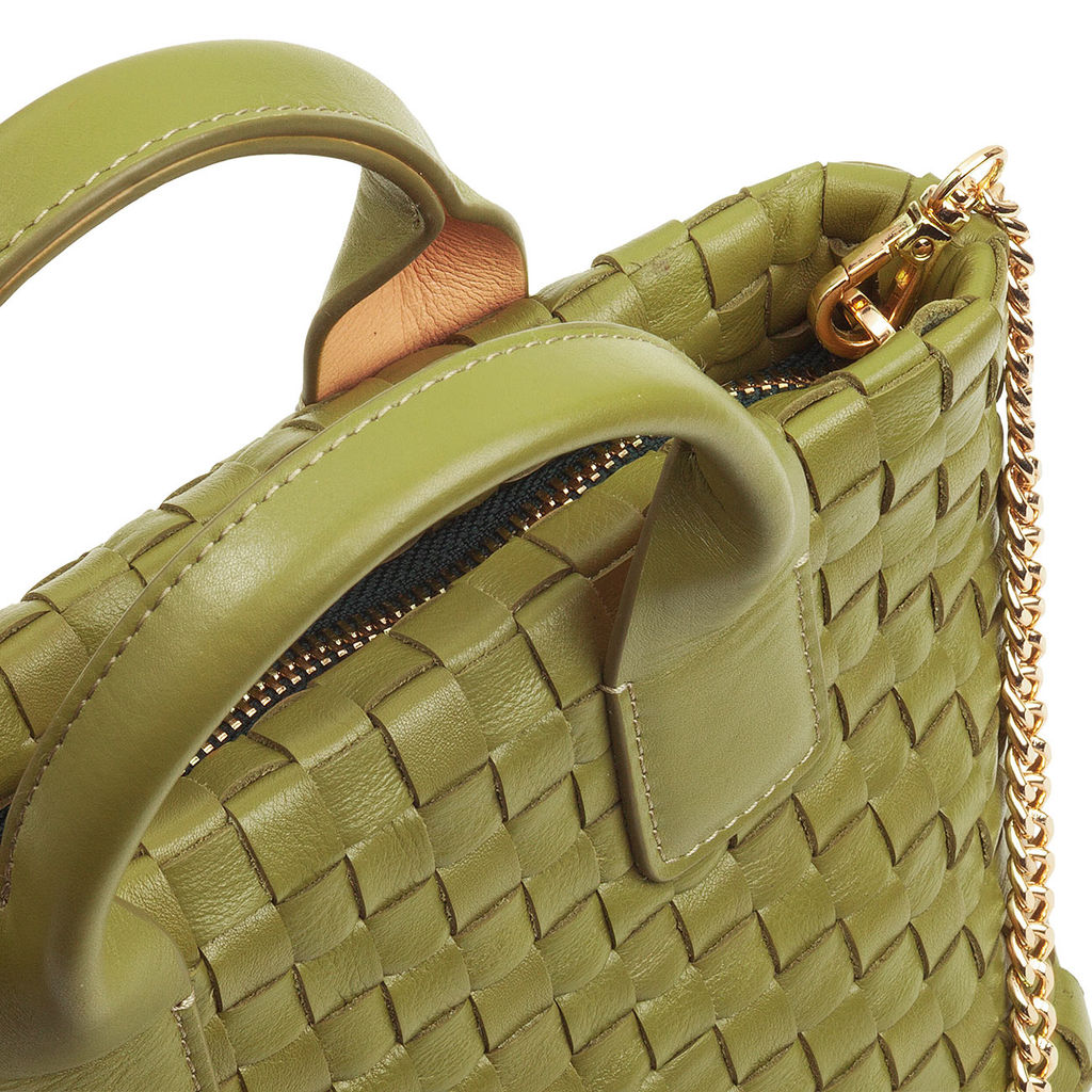 Итальянская миниатюрная женская сумочка DuDu Bags серии Ibiza | оливковый - Dudubags фото 6