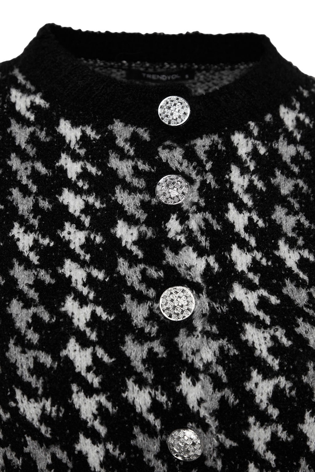 TRENDYOLMILLA Ekru Buklet Iplikli Desenli Ceket Gorunumlu Triko H?rka TWOAW24HI00277  фото 14