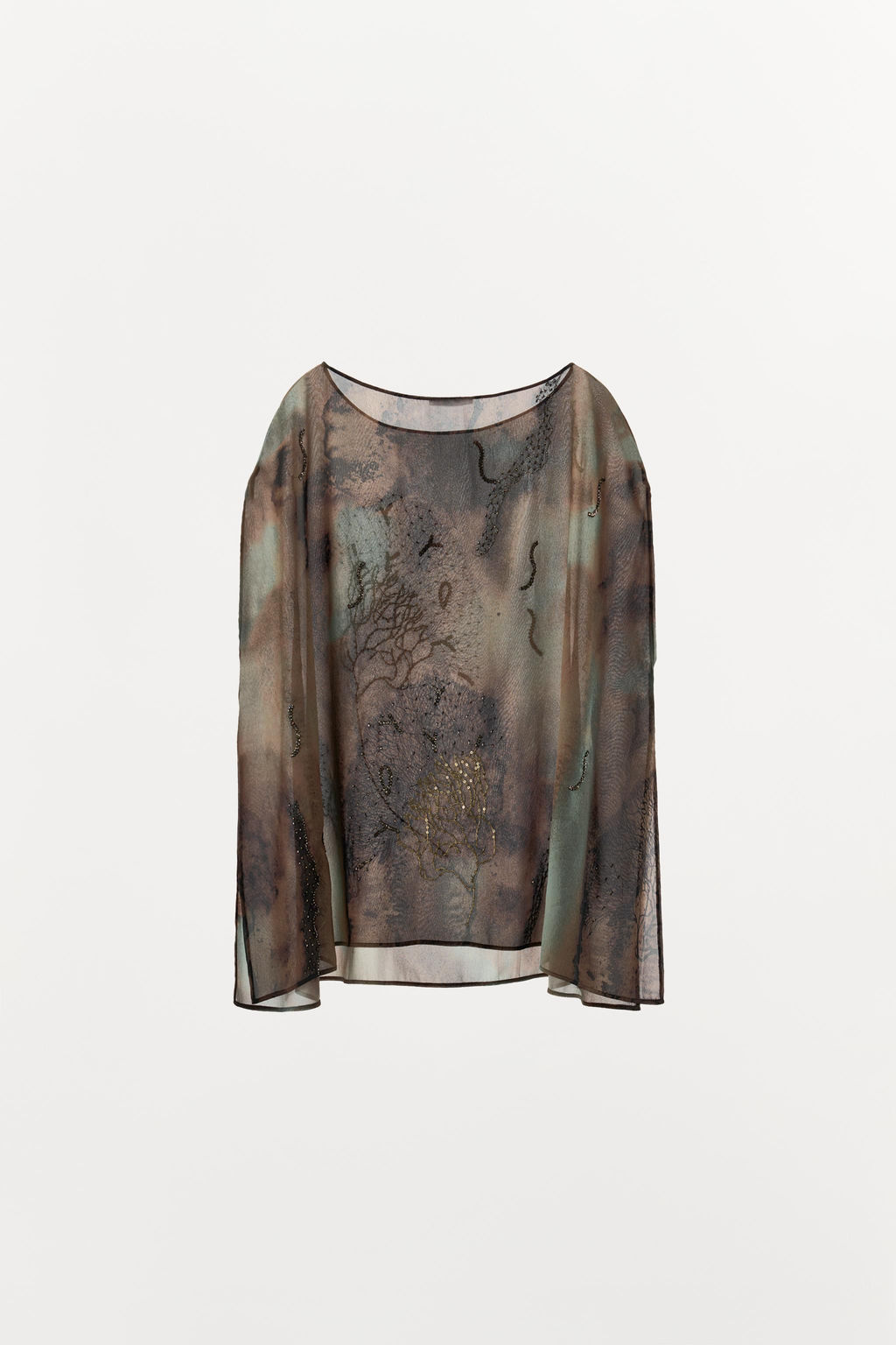 PRINTED BEADED TOP - Zara фото 5