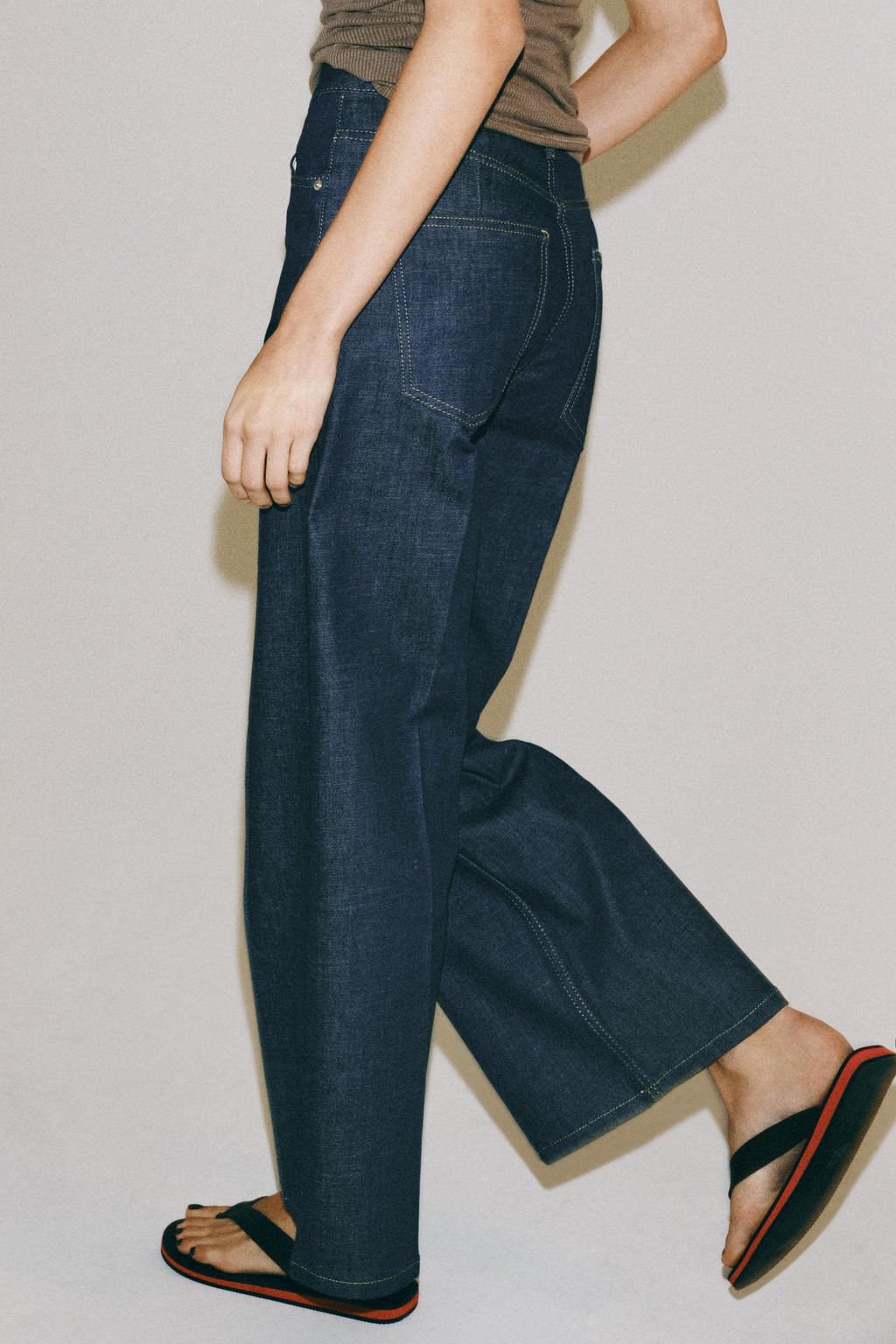 JEANS ZW COLLECTION WIDE LEG TIRO ALTO / Azul - Zara фото 6