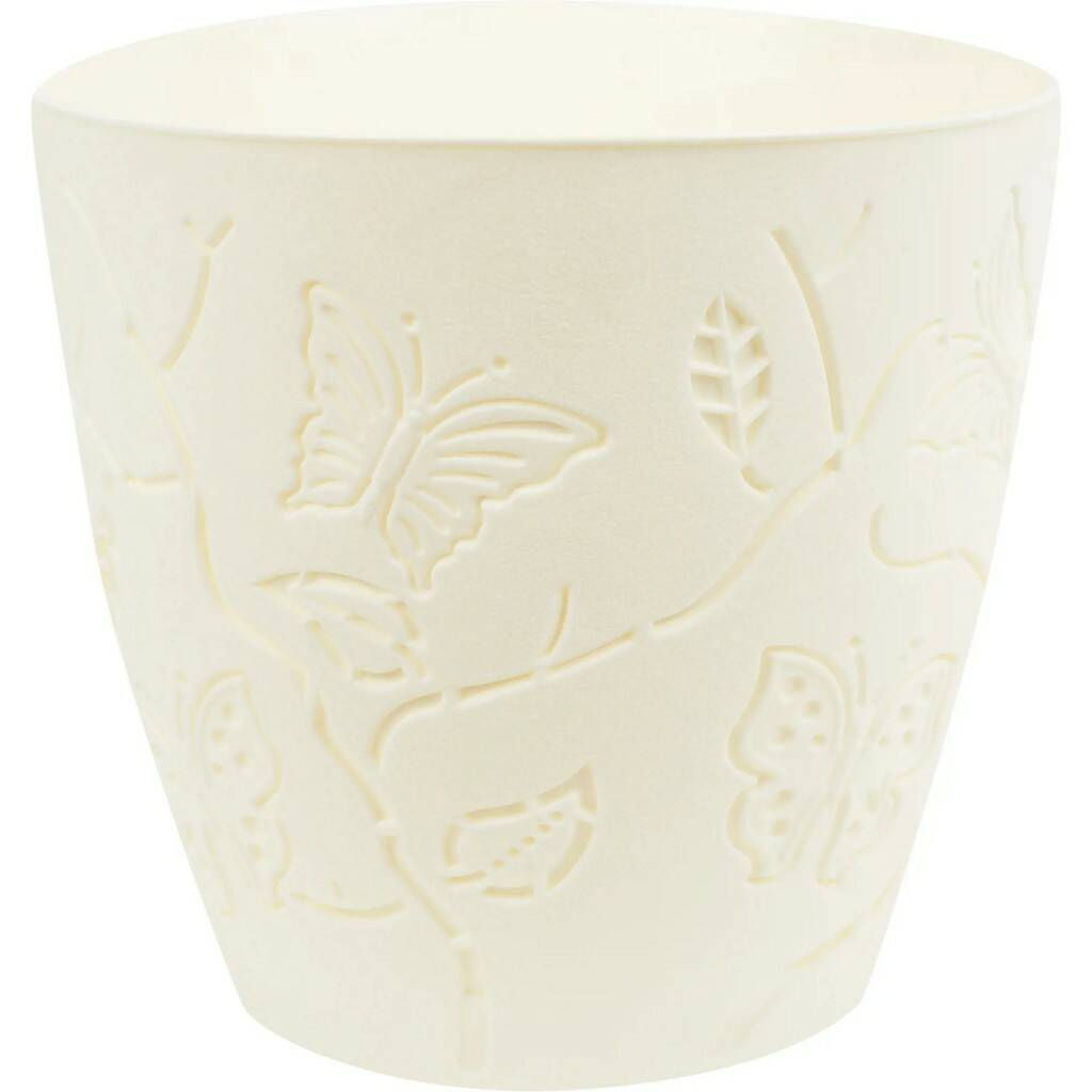 Горшок для цветов Plast Team Butterflies 5,3 л D225 мм круг.225х225х208мм молочный туман PT401410048