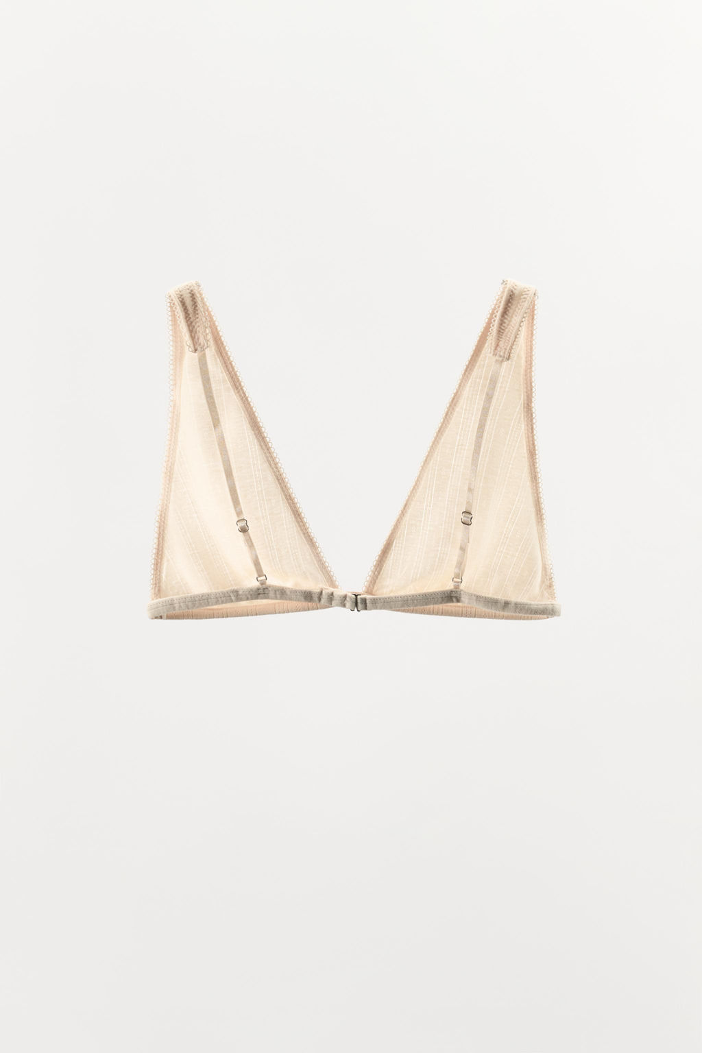 SUJETADOR TRIANGULAR POINTELLE / Rosa palo