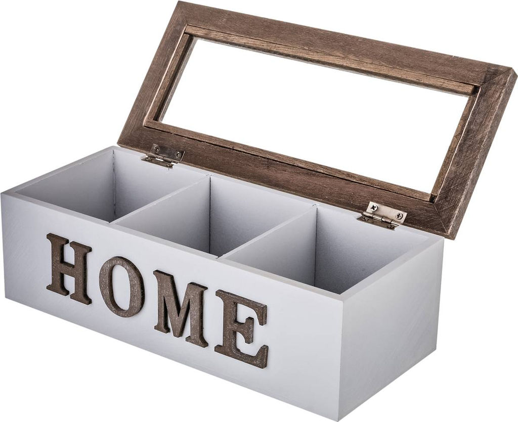ШКАТУЛКА ДЛЯ ЧАЯ С 3 СЕКЦИЯМИ КОЛЛЕКЦИЯ HOME 23*10,5*8 СМ - Lefard фото 3