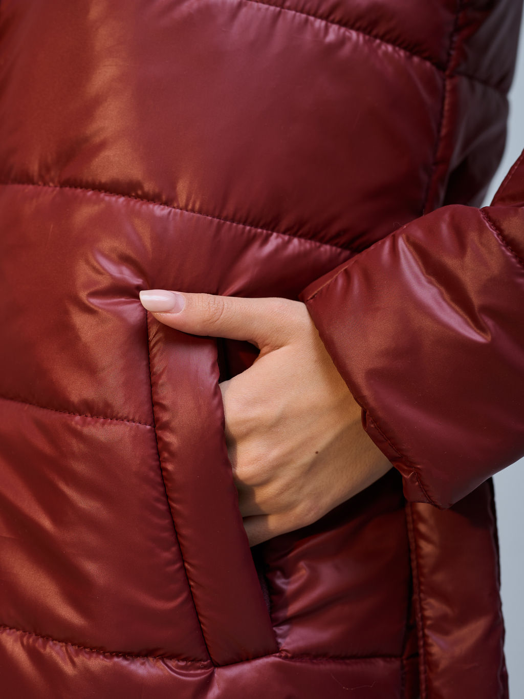 Пальто демисезонная "Анель" бордо