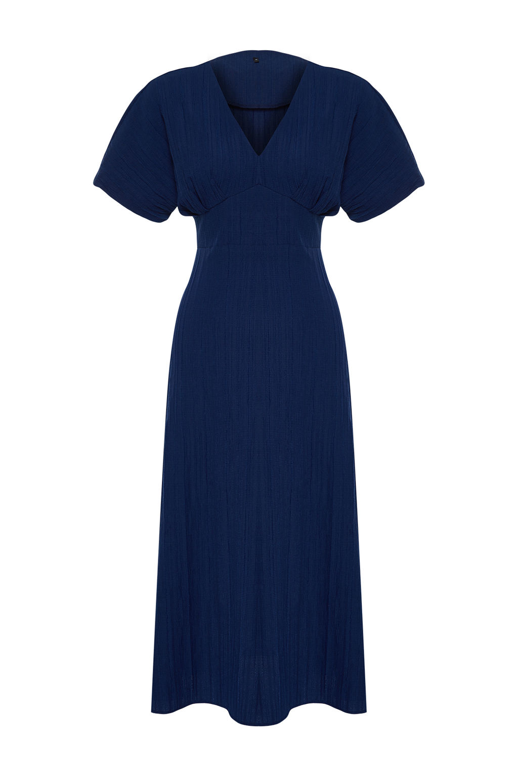 TRENDYOLMILLA Lacivert A Kesim Korsaj Detayl? V Yaka Maxi Dokuma Elbise TWOSS24EL00620 фото 12