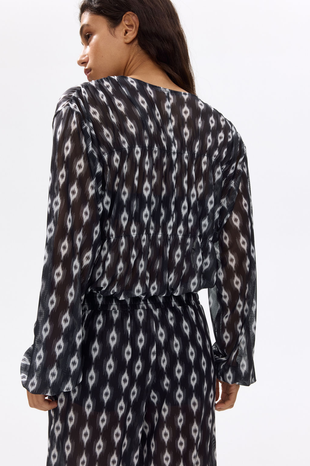 Blusa de malla con lazadas - H&m фото 4