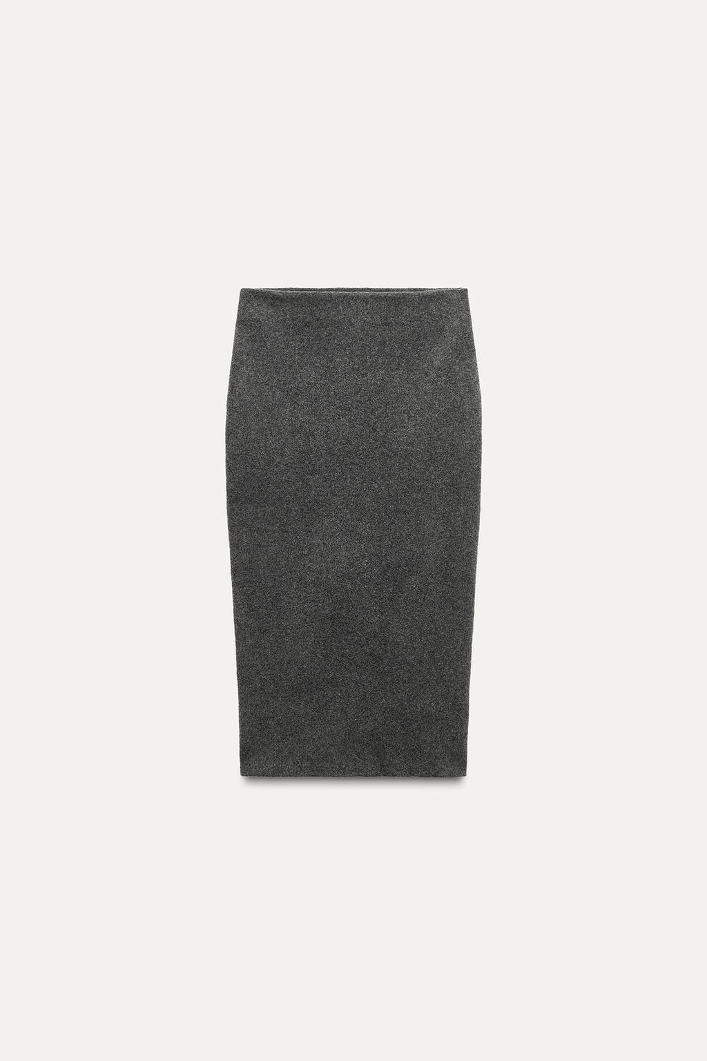 PLAIN KNIT MIDI SKIRT - Zara фото 3