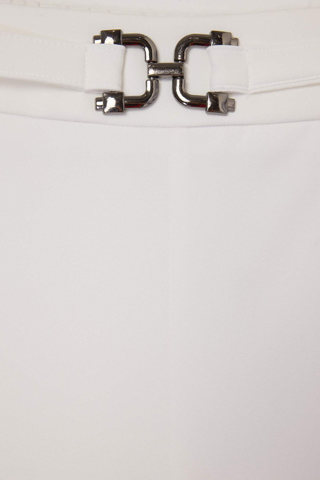 Beyaz Toka Detayl_ Wide Leg/Geni_ Pa_a Kuma_ Pantolon TWOAW27PL00033 - Trendyolmilla фото 2