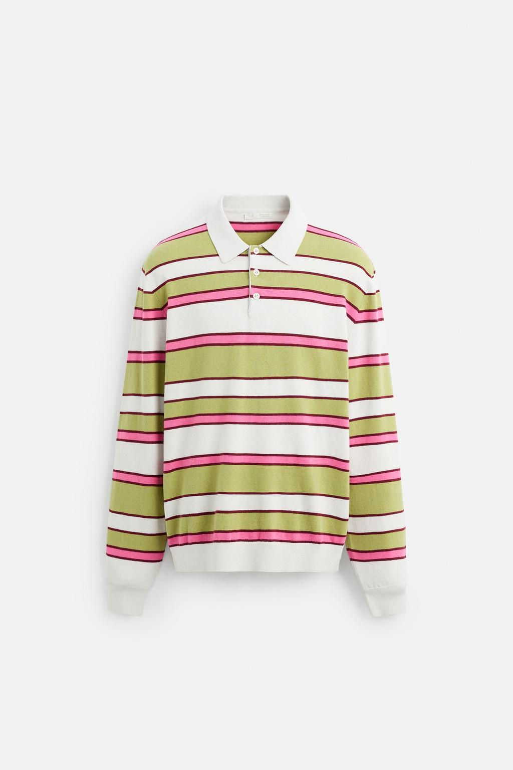 STRIPED KNIT POLO SHIRT - Zara фото 7