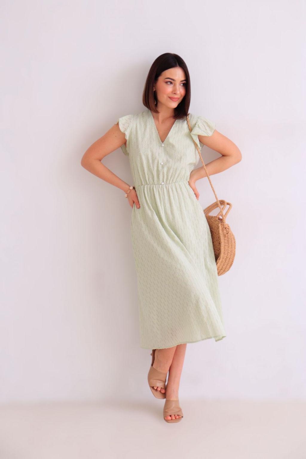 Martichelli Платье хлопковое мятное  фото 2