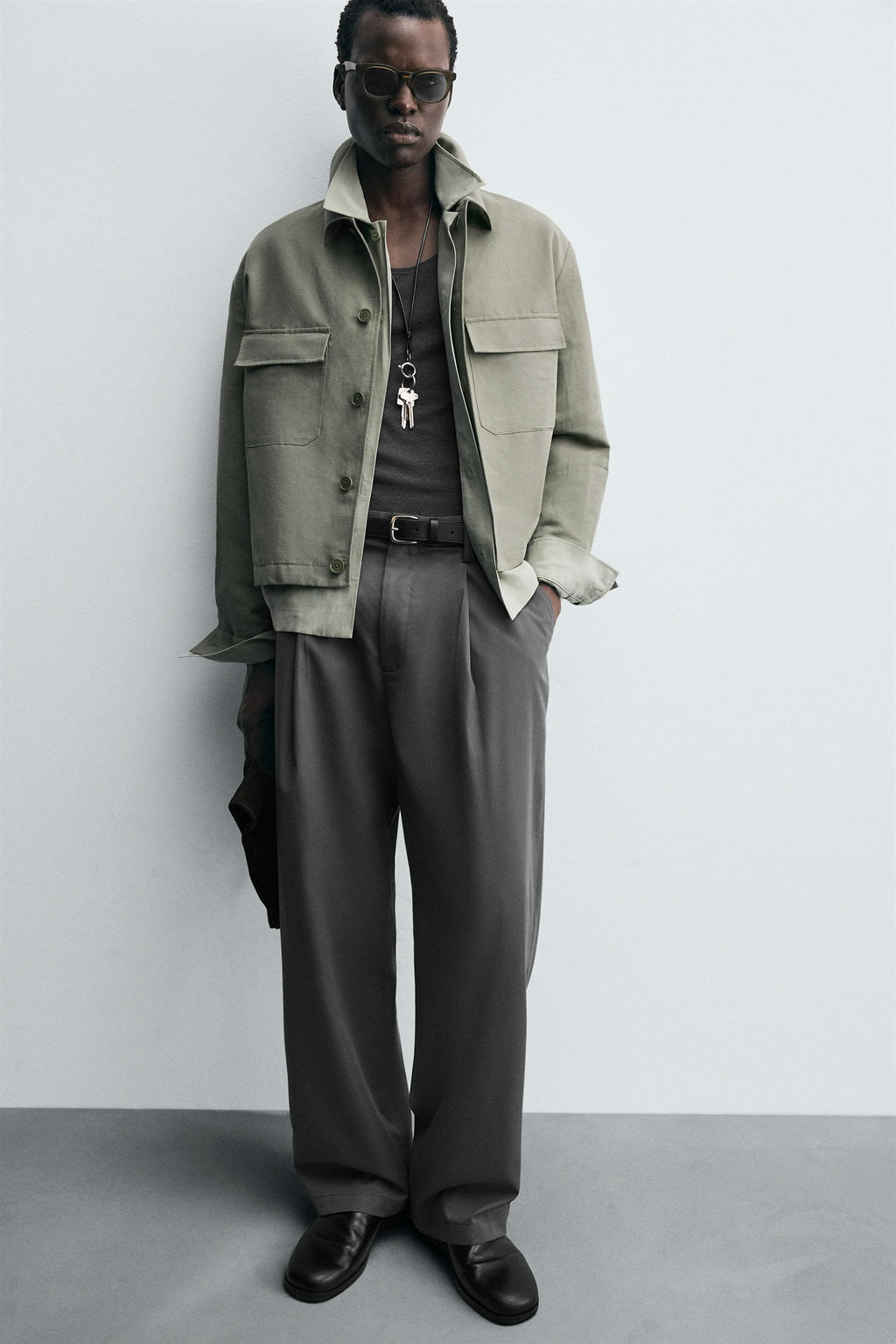 BOXY FIT OVERSHIRT WITH POCKETS - Zara фото 5