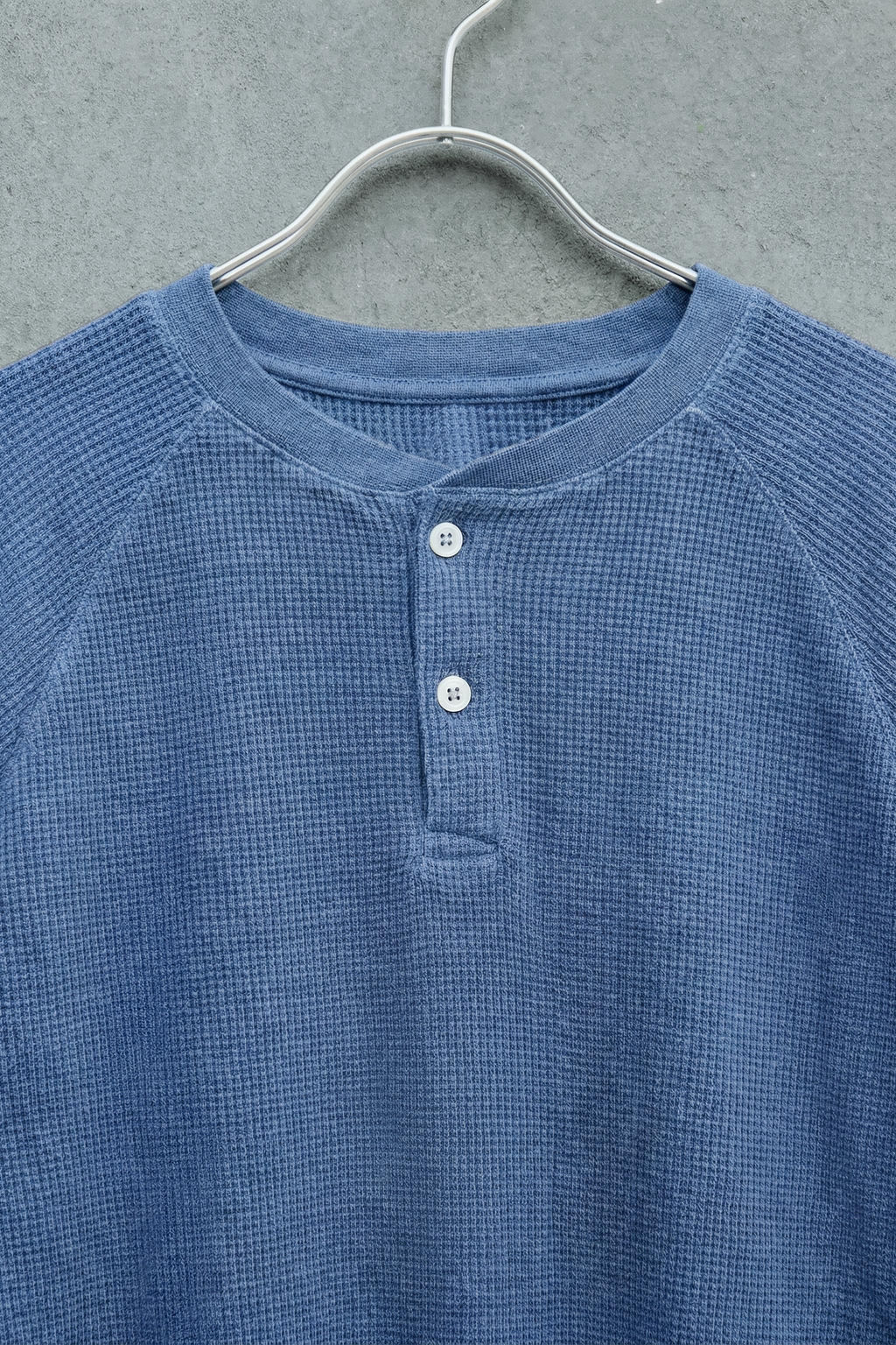 STORIESZ - CAMISETA CUELLO PANADERO WAFFLE / Azul - Zara фото 3