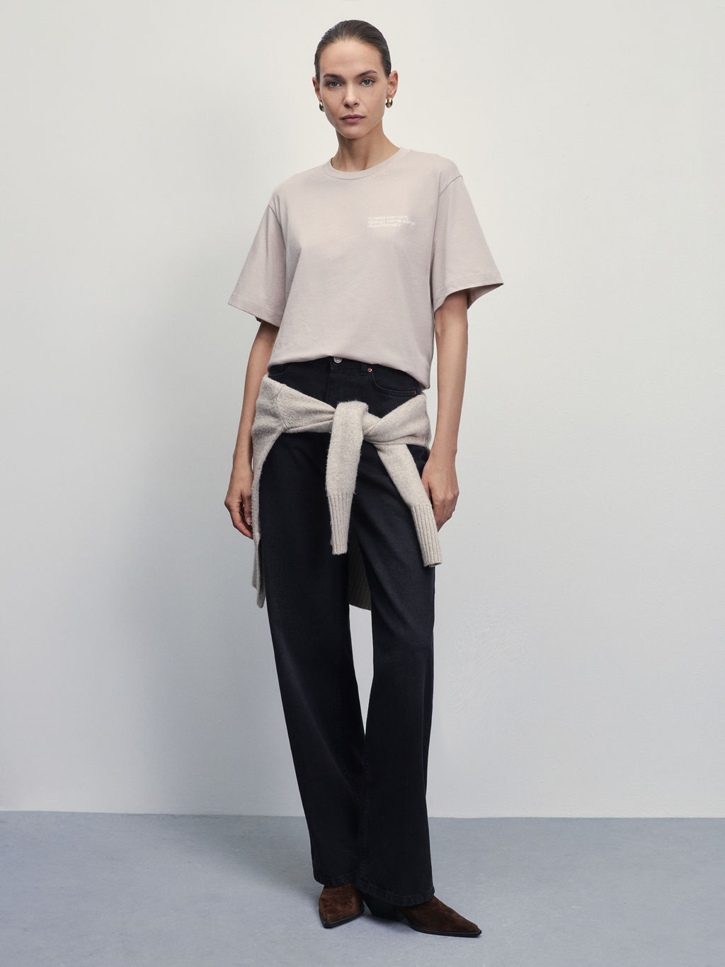 Футболка из хлопка с принтом / Zarina  фото 2