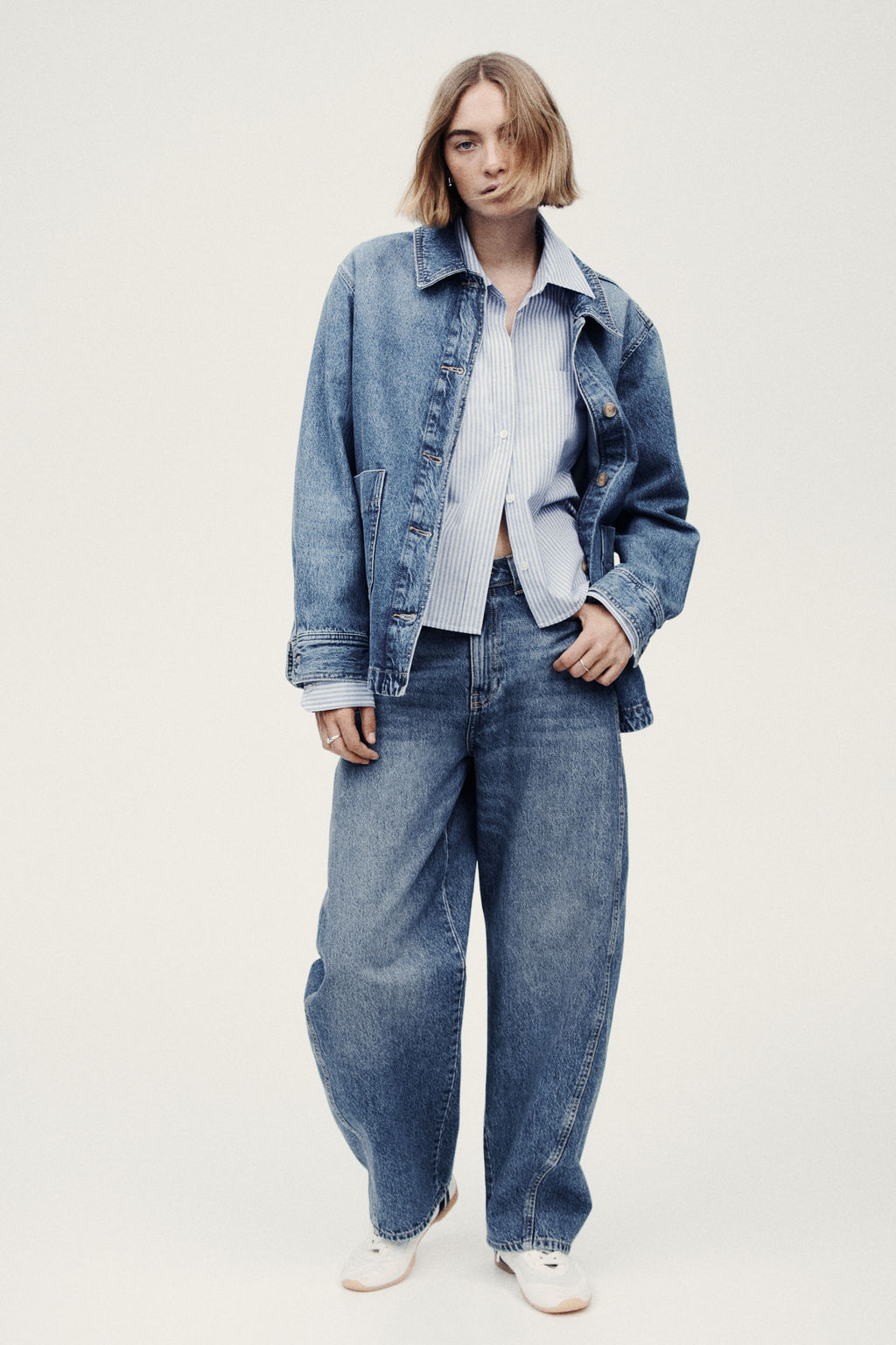 Chaqueta camisera en denim - H&m фото 10