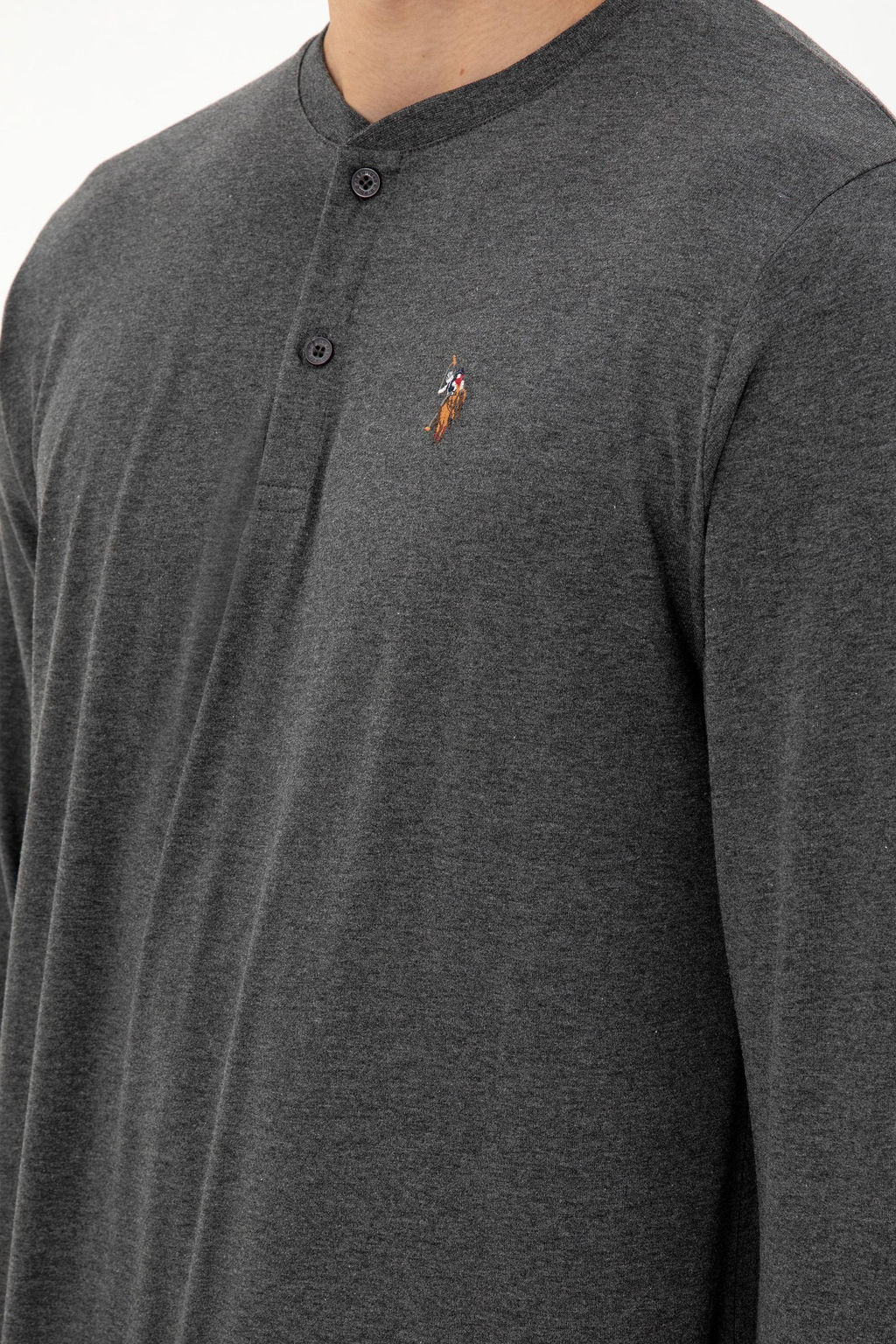 Мужской пижамный комплект антрацитового меланжевого цвета Неожиданная скидка в корзине - U.s. polo assn фото 6