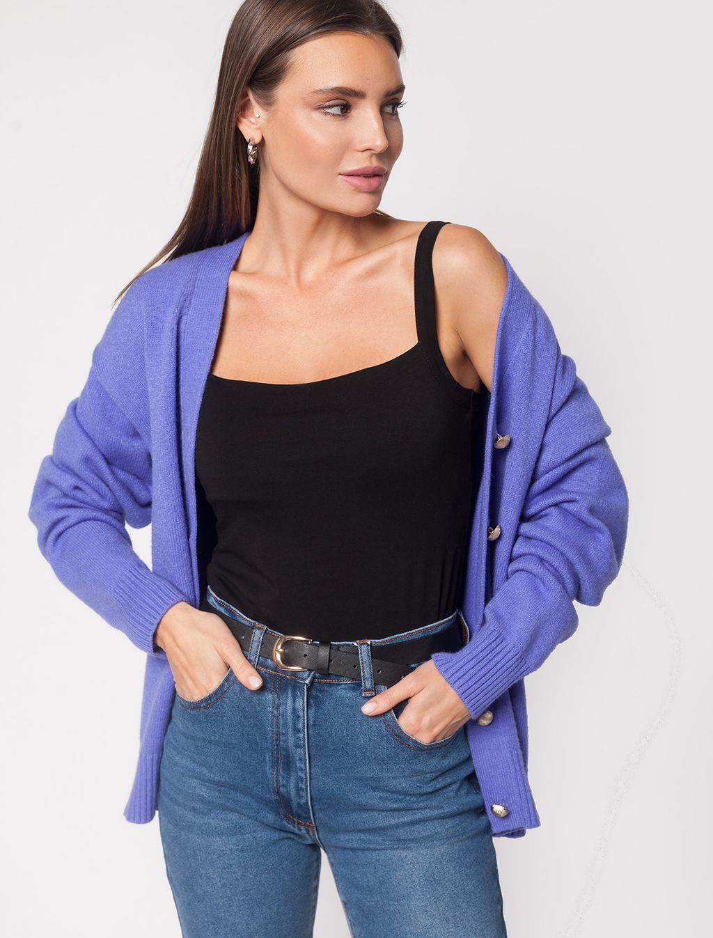 VILATTE / Топ с двуслойной зоной бра из премиального хлопка