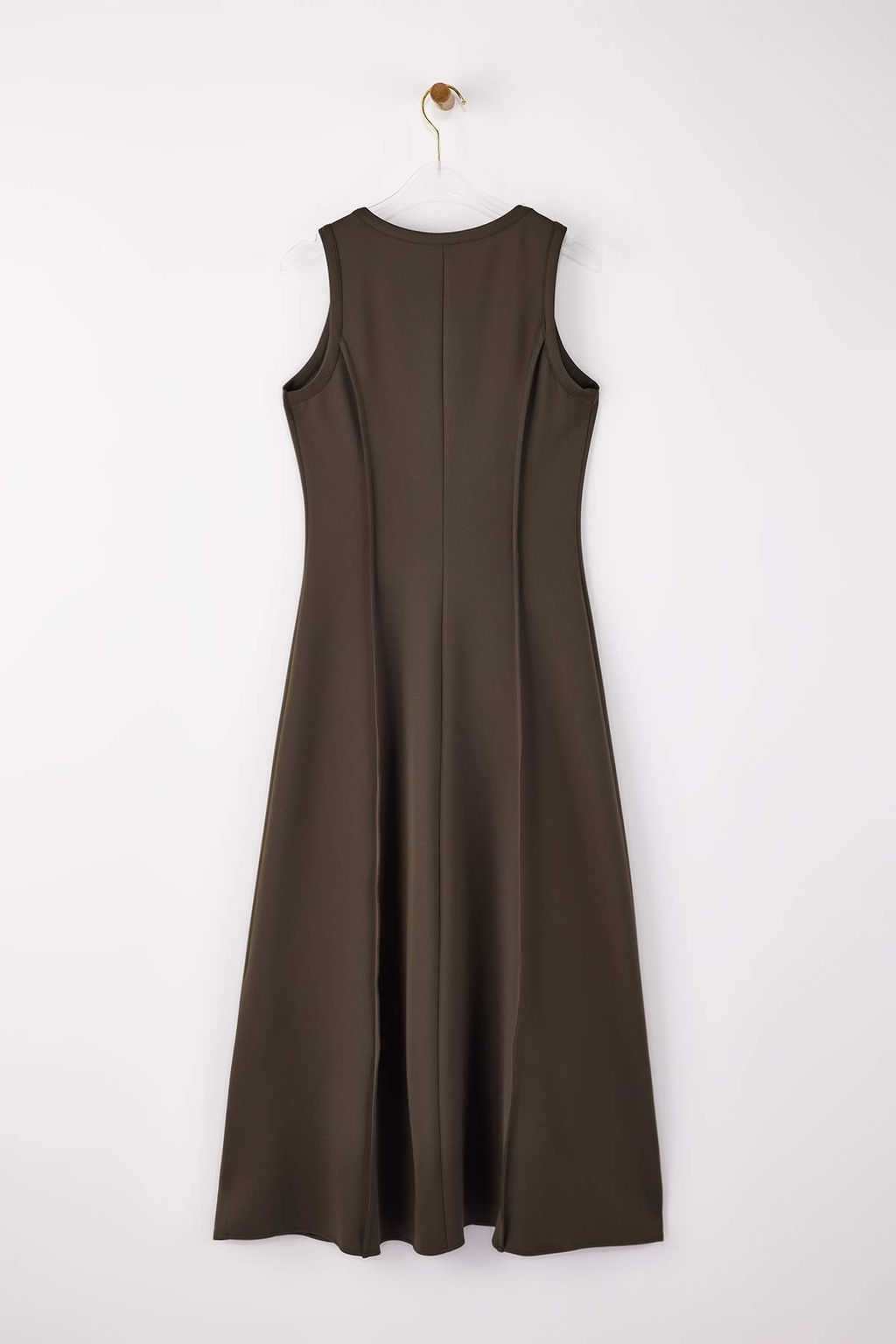 Haki A-Kesim/Can Form Kolsuz Maxi Soft Touch Orme Elbise TWOSS26EL00007 - Trendyolmilla фото 2