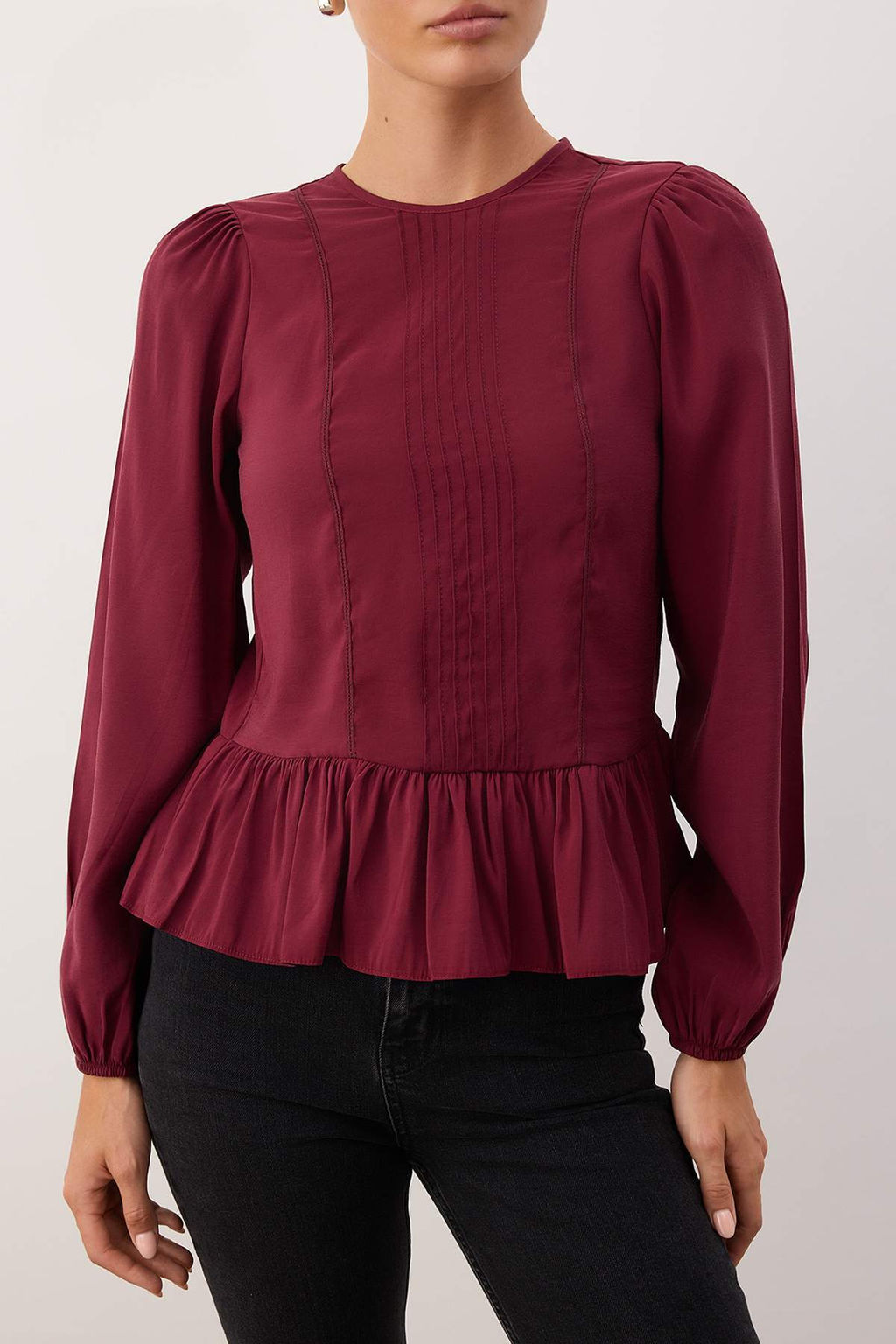 Bordo Aksesuar Detayl? Dokuma Bluz TWOAW26BZ00299