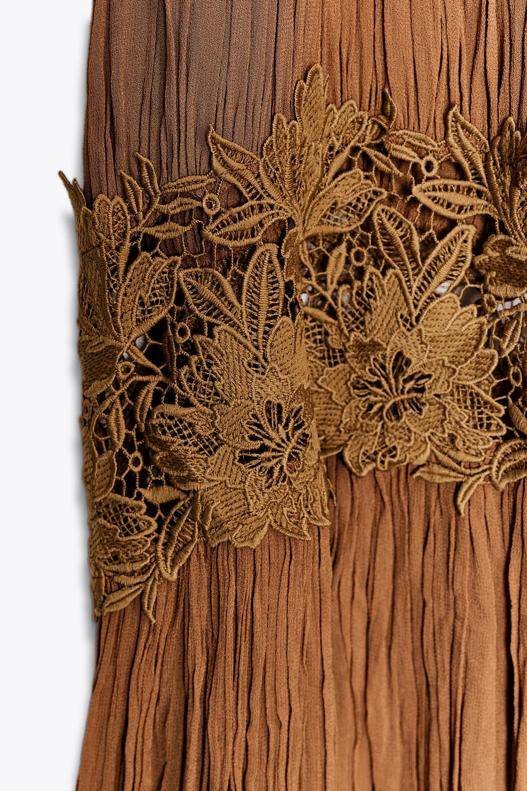 ZW COLLECTION CRINKLED EMBROIDERED DRESS - Zara фото 17