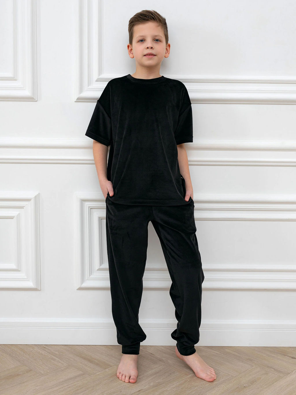 Костюм для мальчика Котик Черный М-03КД MODAMICA